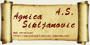 Agnica Sipljanović vizit kartica